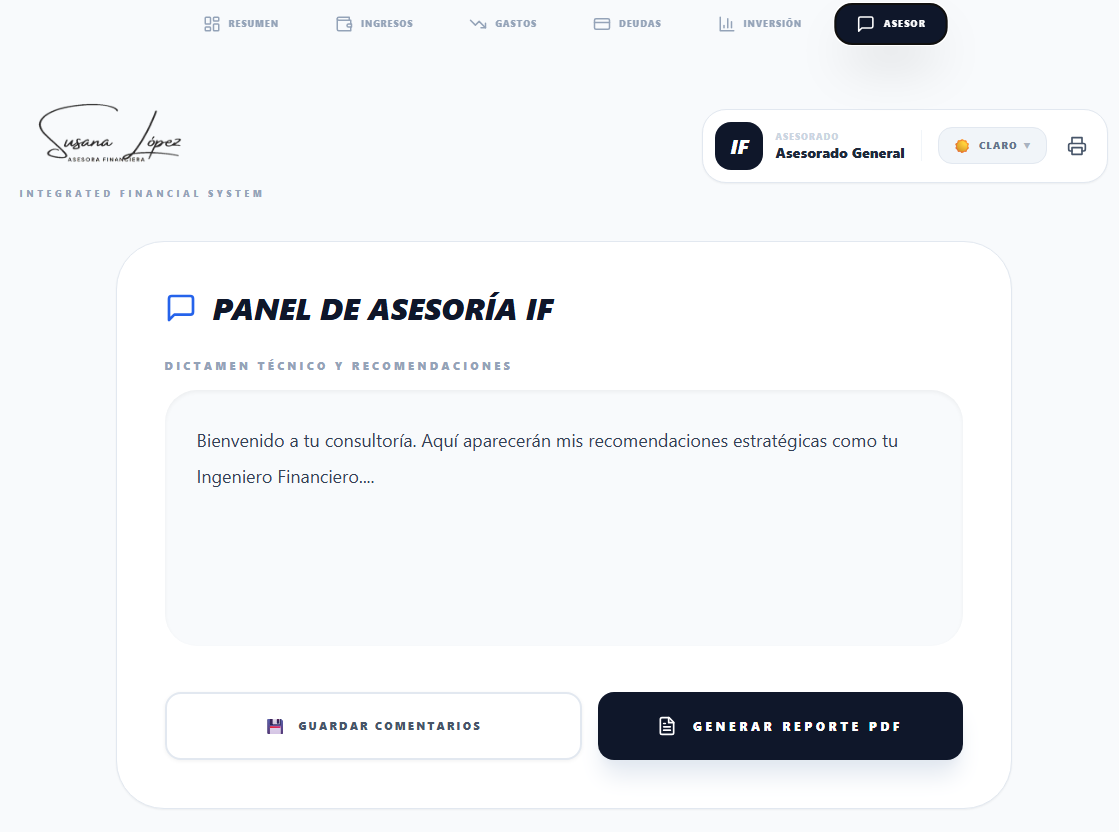 Panel de asesoría